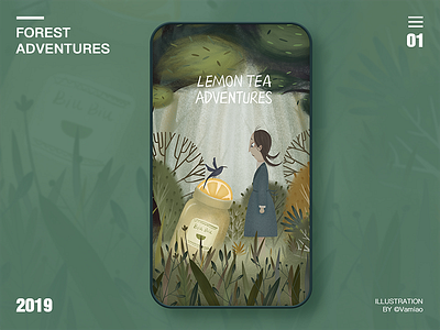 Forest Adventures illustration ui