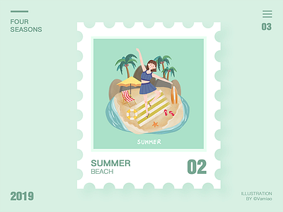 Fourseasons 02summer design illustration