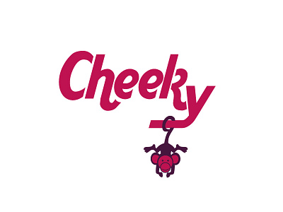 Cheeky Logo cheeky flat logo monkey pink