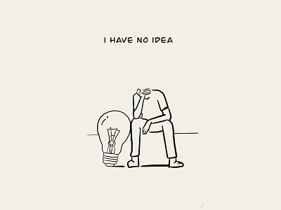 I have no idea block design draw dribbble illustration art minimal sketch