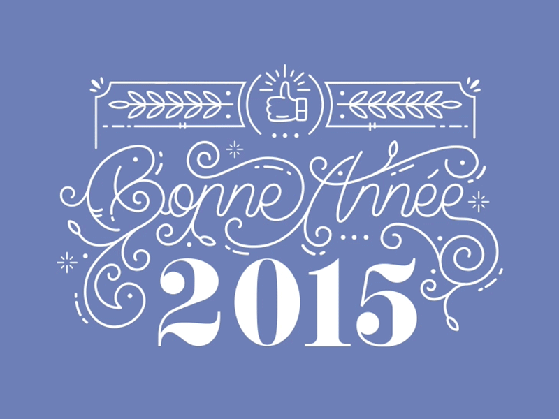 Bonne Année 2015 france john doe fils la beubar lettering motion nantes svg typography web