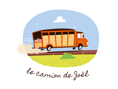 Le camion de Joël illustration nantes pig truck