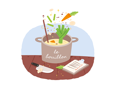 Le bouillon cooking france illustration nantes