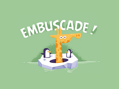 La Beubar - Embuscade beard beubar boardgame embuscade france fun game girafe illustration labeubar nantes pinguin