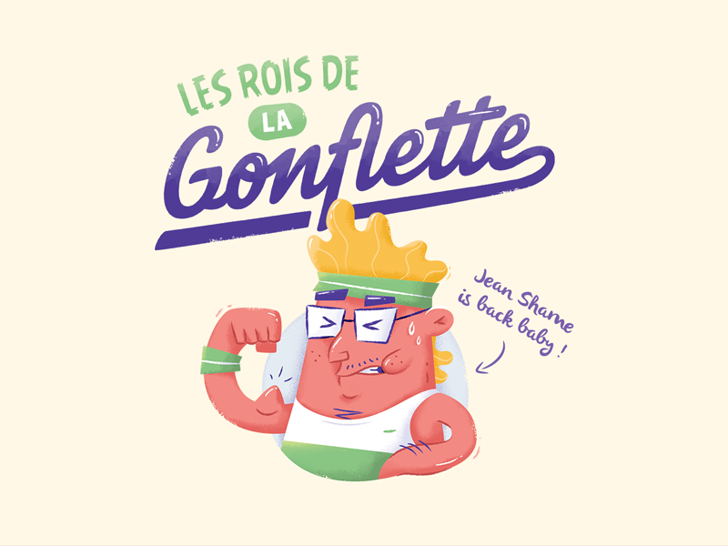 Les Rois de la Gonflette 2015 bodybuilding character design fitness illustration jean nabu nantes shame