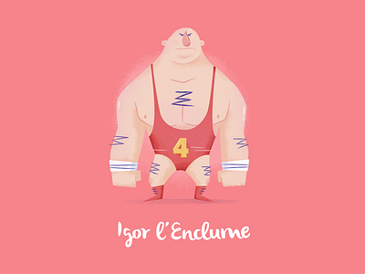 Igor l'Enclume 2015 bodybuilding cccp character design fitness illustration nantes russian urss