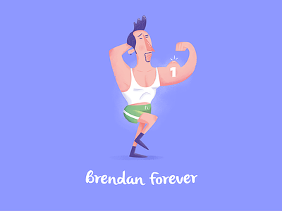 Brendan Forever 2015 bodybuilding character design fitness illustration nantes