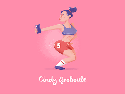 Cindy Groboule 2015 bodybuilding butt challenge character design fitness illustration nantes