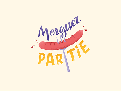 Merguez Partie 2015 food illustration merguez nantes partie party sausage