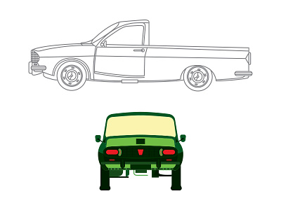 dacia pick-up cars illustration