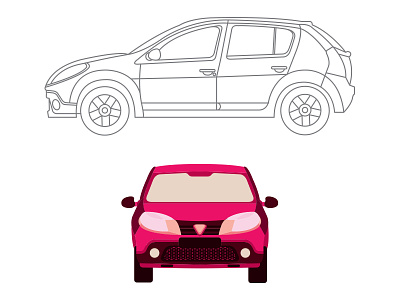 dacia sandero stepway cars illustration