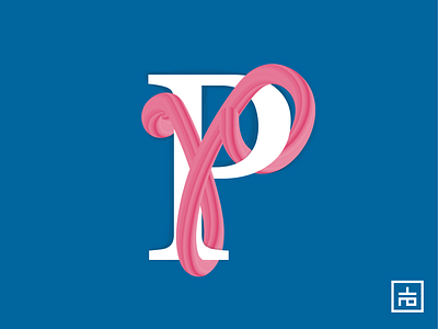 Bubble Gum P 2d alphabet blue bubblegum concept draw handdrawn illustrator letter lettring logotype minimal photoshop pink serif texture typography wrap