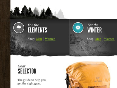DSW - Outdoor ecommerce layout nature outdoor typography website