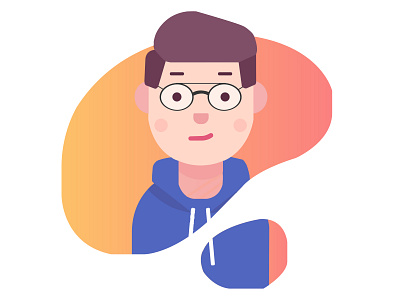 My Self Portrait avatar icons flatdesign self portrait