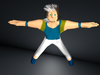 Low-poly character 3d product design