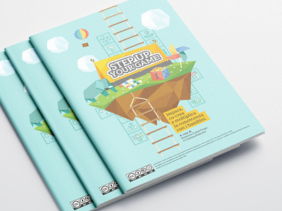 Handbook about "Gamification garden" project children editorial design educator illustration recycle reuse vector