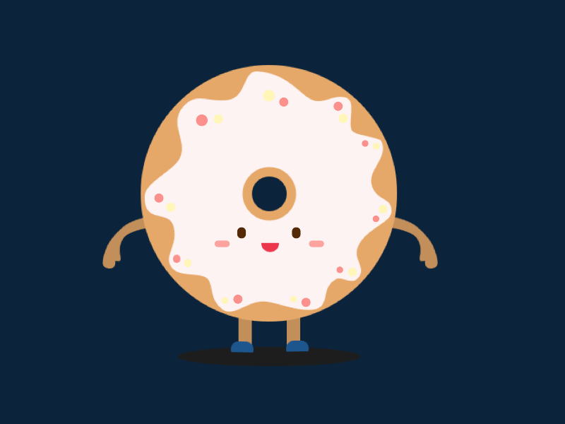 Jumping Donut animation design design practice flat illustration ux