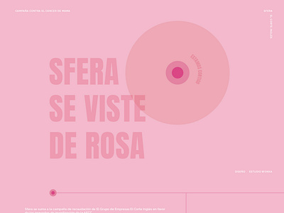 Sfera se viste de Rosa cancer concept desing illustrator mama pink ux uxui