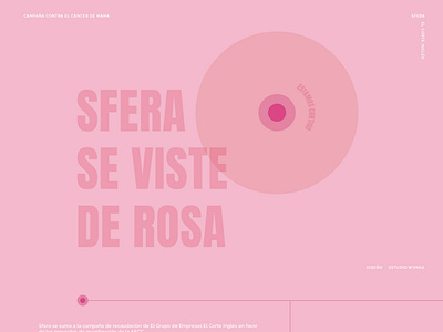 Sfera se viste de Rosa cancer concept desing illustrator mama pink ux uxui