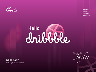 Hello dribbble branding xd