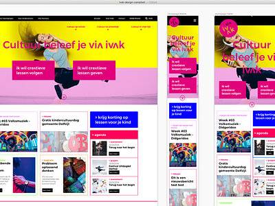 Cultural Centre Homepage Layout cultural design responsive webdesign website