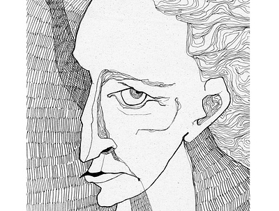 Faces #4 crosshatching eyes hand drawn illustration ink line art portrait portrait art portrait illustration woman illustration