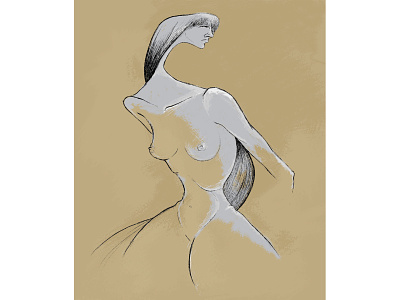 HER digital digital art digital illustration illustration nude nudeart photoshop woman