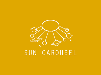 Sun Carousel carousel gravity logo mark planets solar system sun yellow