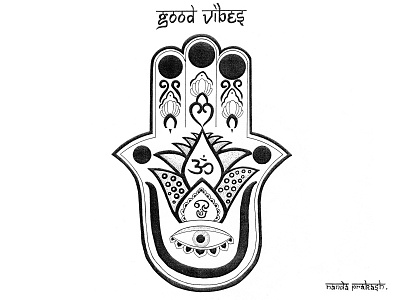 Hamsa Hand arts design doodle doodleart drawing good vibes hamsa hand nanda prakash positive positive vibes