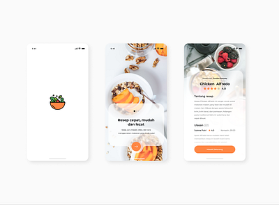 Cooking Recipe App Concept app application dailyui design design app designer grapicdesign logo ui ux