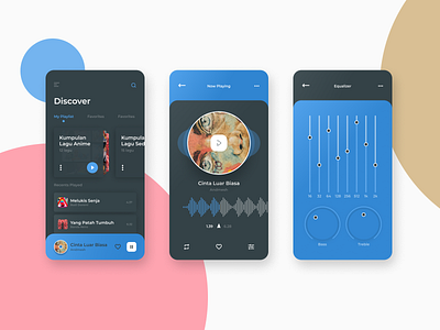 Music Player Mobile Apps Design Concept app application dailyui design designer grapicdesign logo music music app ui ux