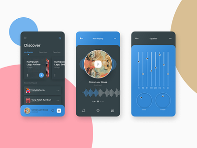 Music Player Mobile Apps Design Concept