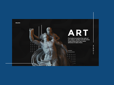 Art exhibition website concept