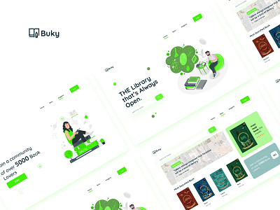 Buky Website UI Design branding dailyui design designer graphic design grapicdesign illustration logo ui ux vector
