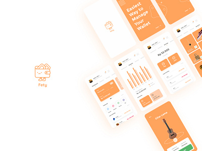 Fety UI Design branding dailyui design designer grapicdesign illustration logo money orange ui ux vector wallet