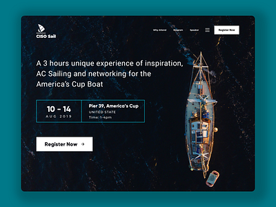 Sailing event landing page