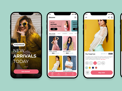 E-commerce Fashion App app beautiful bold clean design fashion figma homepage landing page model pdp plp page prototype redesign sexy system