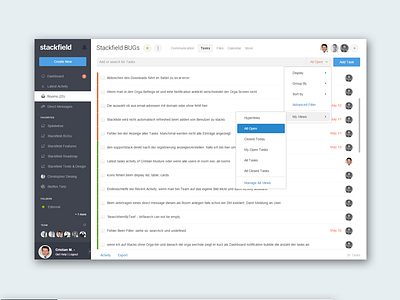 Stackfields task management (listview)