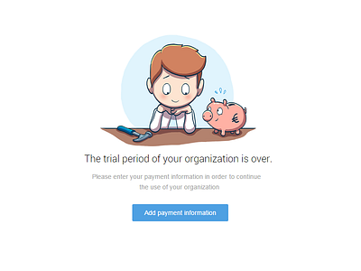 Trial period is over animation clean flat minimal organization payment project slack stackfield trial ui web