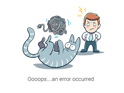 Stackfield error message cat error illustration message productivity projectmanagement stackfield