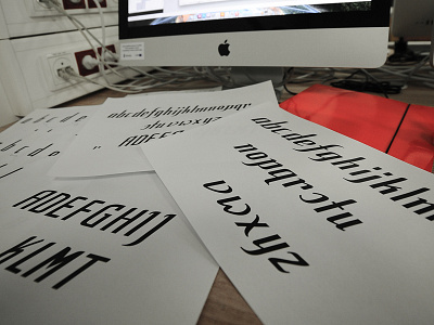 Jelonek calligraphy first font lettering