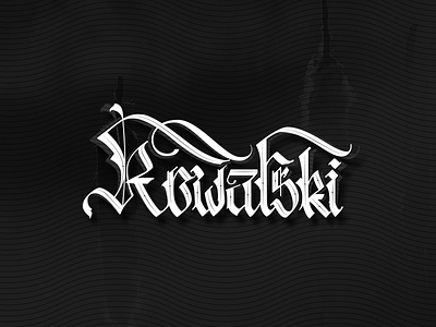 Kowalski blackletters calligraphy handletters handmade illustrator kowalski lettering letters logo penguins typography vector