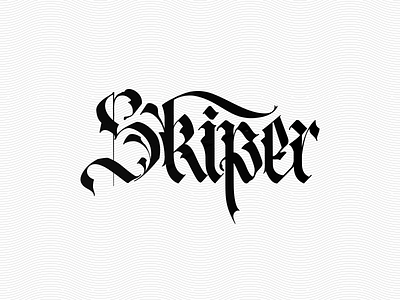 Skiper caligraphy handletter handmade ink letter lettering logo typo typography