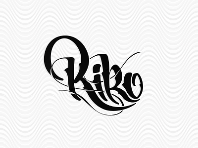 Riko caligraphy handletter handmade ink letter lettering logo typo typography