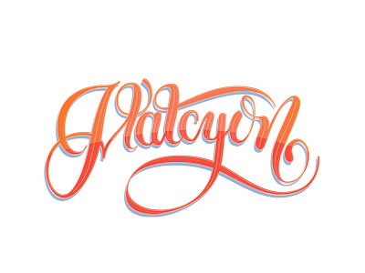 halcyon caligraphy handletter handmade ink letter lettering logo typo typography