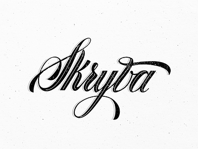 Skryba caligraphy handletter handmade ink letter lettering logo typo typography
