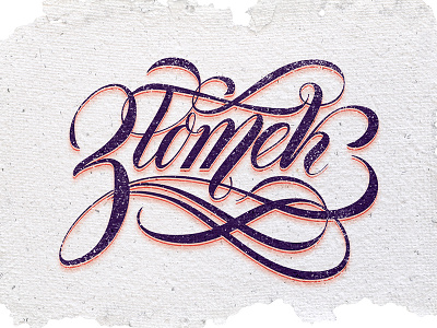Zlomek caligraphy handletter handmade ink letter lettering logo typo typography