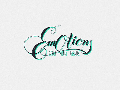 Emotions brush brushpen calligraphy lettering logo script sketch typo typography