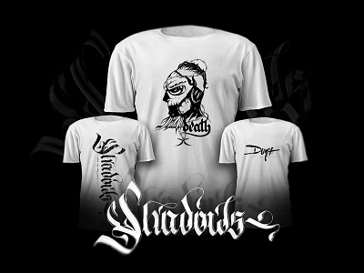 Shadows calligraphy handmade illustration lettering letters print tshirt typography