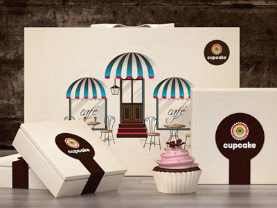 Vibe Studio Cupcake 3d blender branding cupcake design packaging product visualisation
